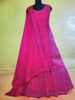 Picture of Wine Pink colour full flared long length Bridal Dress with dupatta