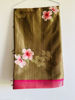 Picture of Kanchipuram silk saree with maggam work blouse