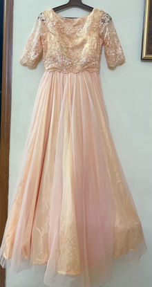 Picture of Peach designer Long Frock