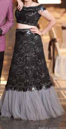 Picture of Black And Grey Lehenga