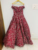 Picture of Maroon Box pleated bridal gown