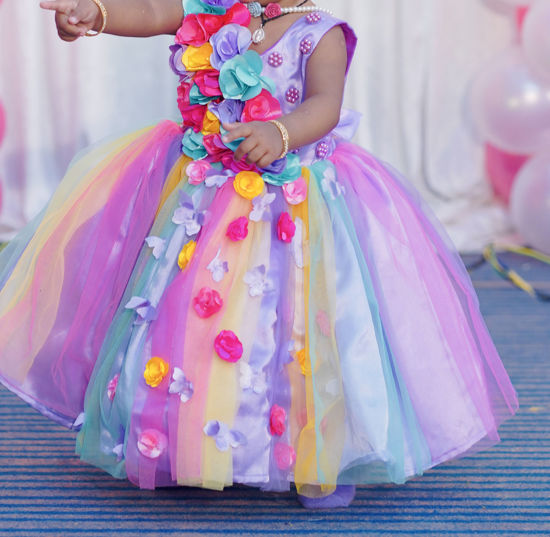 Picture of Rainbow colour frock 1-2y