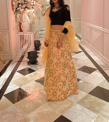 Picture of Wine Velvet lehenga