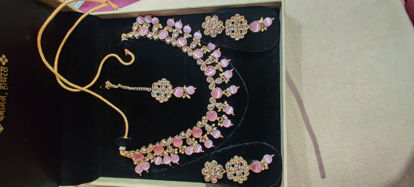 Picture of Polki and Pink Pearl Necklace