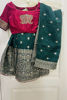 Picture of Georgette lehenga paired with raw silk blouse