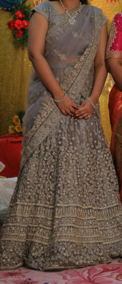 Picture of Grey all over embroidered Lehenga