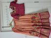 Picture of Floral Themed Kanchipattu Lehenga with maggam work Blouse for 12Y