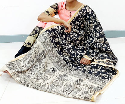 Picture of Kota Frock with Kalamkari Screen print dupatta