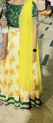 Picture of Yellow floral lehenga