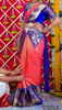 Picture of Kanchi pattu saree with guttapusalu work Blouse