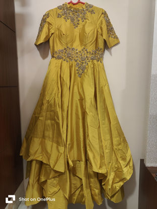 Picture of Yellow fairy multi layer gown