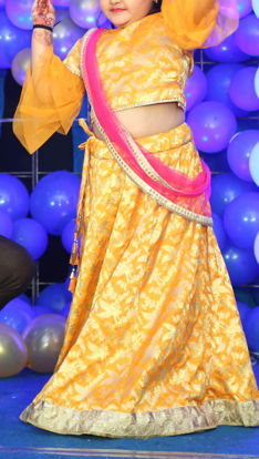 Picture of Mustard Yellow Lehenga For 6-8Y