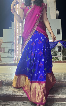 Picture of Pure Ikkat pattu lehenga