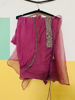 Picture of Ruffle saree with all over maggam work Blouse