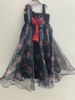 Picture of Black Floral organza mother and daughter(2-3Y) duo dresses