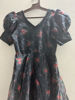 Picture of Black Floral organza mother and daughter(2-3Y) duo dresses