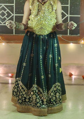 Picture of Bottle Green Lehenga For 4-6Y