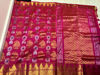 Picture of Pink pattu saree with contrast blue blouse