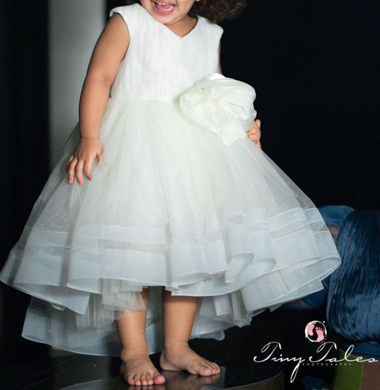 Picture of Janyas Closet white Layered Frock For 1-2Y