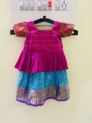Picture of Silk Lehenga with Peplum Blouse For 6M-1Y