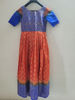 Picture of Orange and Blue Banaras long frock 10-15y