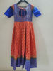 Picture of Orange and Blue Banaras long frock 10-15y