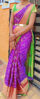 Picture of Purple and green pattu saree without blouse