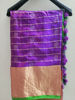 Picture of Purple and green pattu saree without blouse