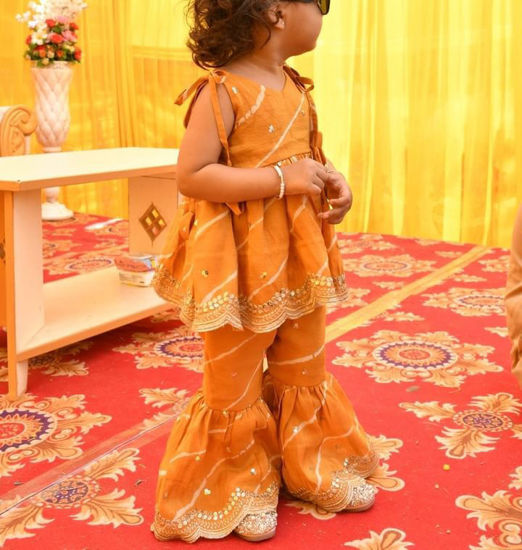 Picture of Pretty Yellow sharara set For 1-2Y