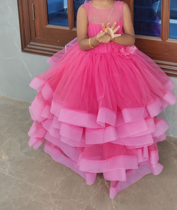 Picture of Pink layered gown For 2-4Y