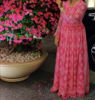 Picture of Pink muggu design long frock