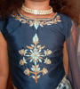 Picture of Navy blue lehenga with dupatta and attached can can For 4-6Y