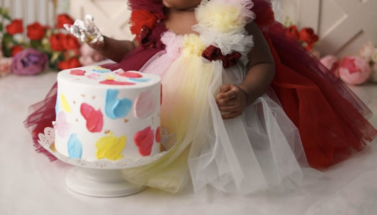 Picture of Multicolored party wear Frocks For 1Y