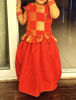 Picture of Red and gold lehenga set with pure silk blouse and raw silk lehenga For 4-6Y