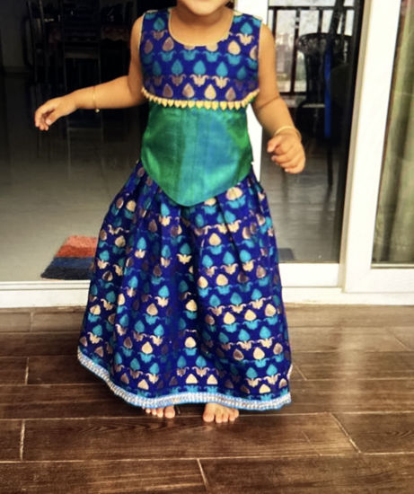 Picture of Blue lehenga set For 2-4Y