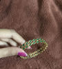 Picture of Brand New Premium Uncuts Necklace with Ruby and Emerald Bangles - 2 Pairs