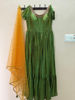 Picture of Green Bandhani Print long frock with dupatta