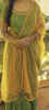 Picture of Green Bandhani Print long frock with dupatta