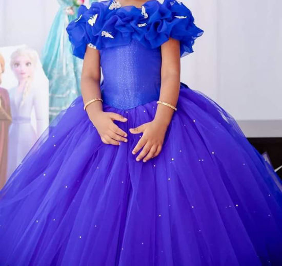 Picture of Royal blue Princess Frock For 2-4Y
