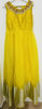 Picture of Beautiful sunshine Yellow long gown with pearl work on the neckline