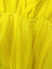 Picture of Beautiful sunshine Yellow long gown with pearl work on the neckline