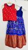 Picture of Pochampally ikkat lehenga with mirror work blouse For 2-4Y