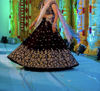 Picture of Wine Velvet Bridal Lehenga