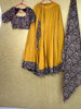 Picture of Yellow Kalamkari cotton half Saree