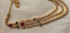 Picture of Long CZ ,Ruby,Emerald 3 layered necklace with earrings