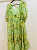 Picture of Green floral knee length frock