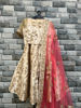 Picture of Champagne Gold Lehenga with Blush Pink Dhupatta