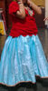 Picture of Rawsilk lehenga with velvet blouse 1-2y