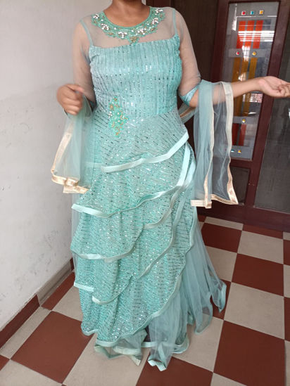 Picture of Sky blue Multilayered gown