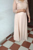 Picture of Golden net folded neck gown